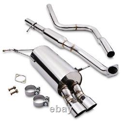 2.5 Stainless Cat Back Exhaust System For Ford Fiesta Mk7 1.0 Ecoboost 2013+
