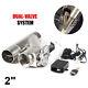 2 51mm Electric Exhaust Dual Valve Cut Out Downpipe Y Pipe + Wireless Remote