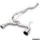 3 Stainless Cat Back Sport Race Exhaust System For Ford Focus Mk2 Rs 2.5 09-11