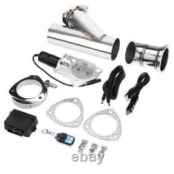 Dual 76MM 3 Electric Exhaust Valve Catback Down Pipe Systems Kit Remote