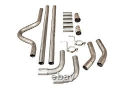 Peugeot Sports Universal Full Cat Back System Pipe Kit 2 Exhaust Piping