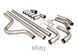Peugeot Sports Universal Full Cat Back System Pipe Kit 2 Exhaust Piping