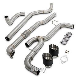 Stainless Steel Catback Carbon Tip Exhaust System For Fiat 500 Abarth 1.4 08-19