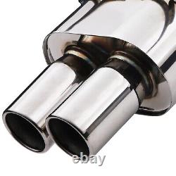 Twin Exit Stainless Cat Back Exhaust System For Honda CIVIC Ep3 Type R 00-05