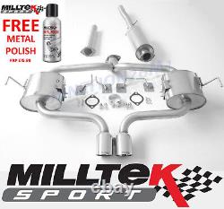 Système d'échappement Milltek Mini Cooper S R53 en acier inoxydable avec résonateur Cat Back MK1 02-06