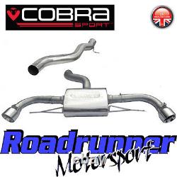 Système d'échappement arrière en acier inoxydable non résonné Cobra Audi TT MK2 3.2 V6 3 AU60
